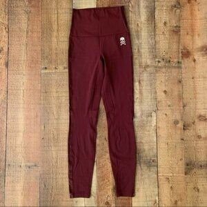 Lululemon soul cycle maroon WI 19 pant slot 45 align II SE garnet leggings - 4